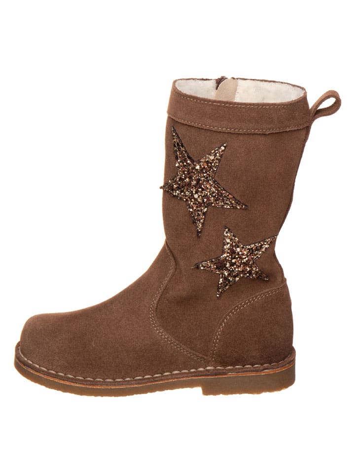 Leder-Stiefel in Braun
