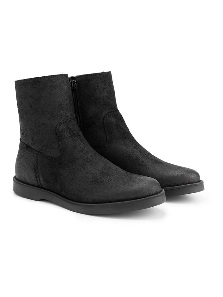 Leder-Boots "Pordic" in Schwarz