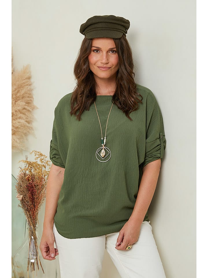 Bluse in Khaki
