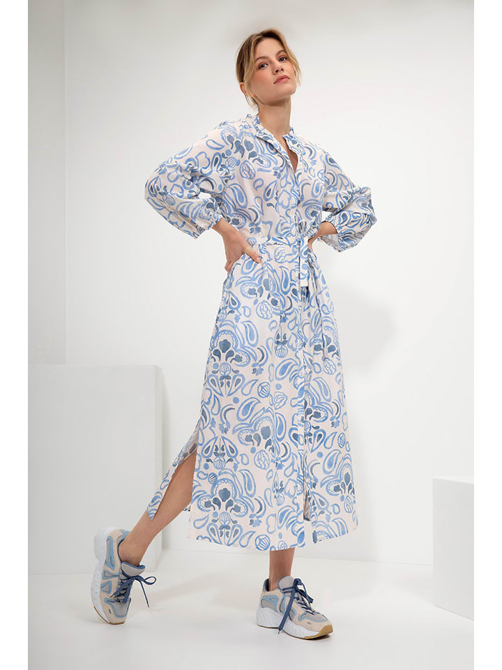 Josephine Co Jurk wit blauw goedkoop kopen limango