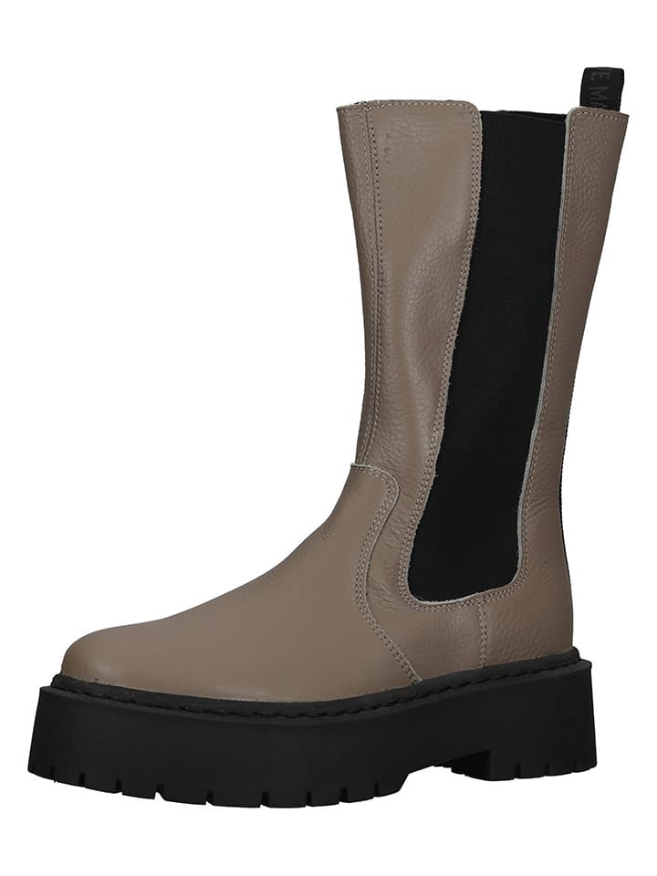 Leren chelseaboots bruin