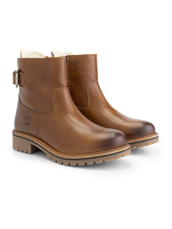 Leder-Boots "Kammerfoss" in Hellbraun