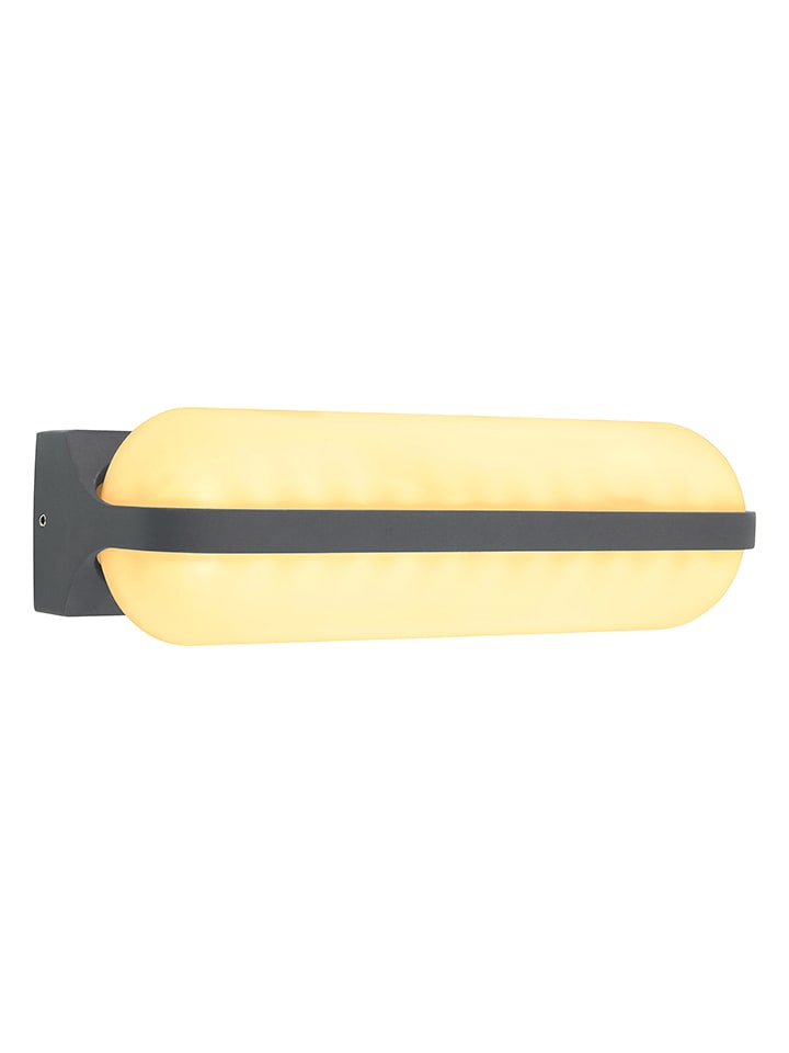 LED-Außenleuchte "Honna" in Grau - (B)26 x (H)6 cm