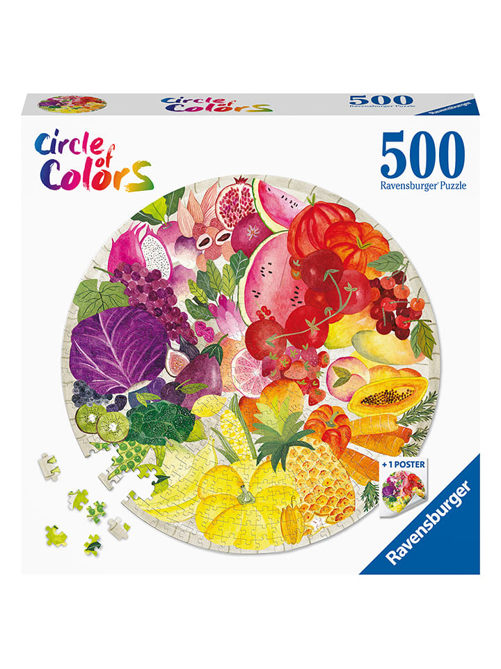 500tlg Puzzle "Circle of Colors - Fruits & Vegetables" - ab 12 Jahren