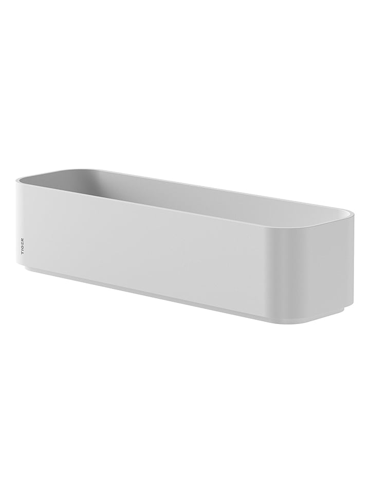 2in1: Wandregal und Duschkorb "2-Store" in Weiß - (B)35 cm