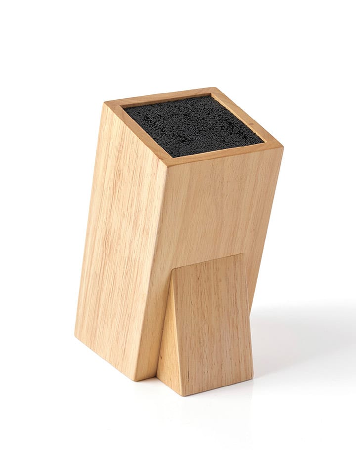 Blok w kolorze brązowym na noże - 15,5 x 25,5 x 11 cm