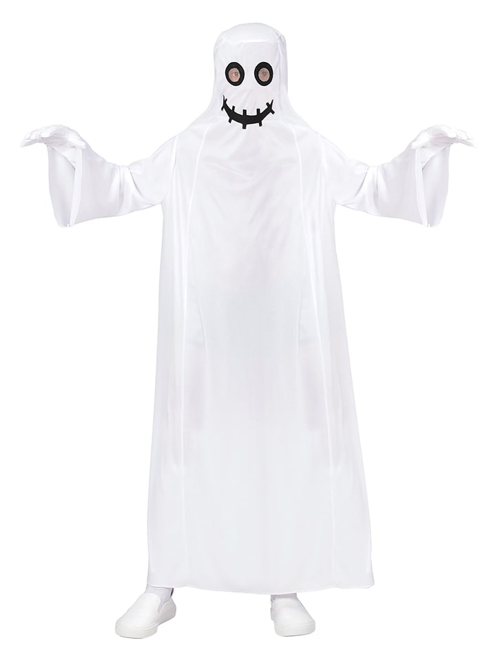 Kostuumponcho "SPOOK" wit