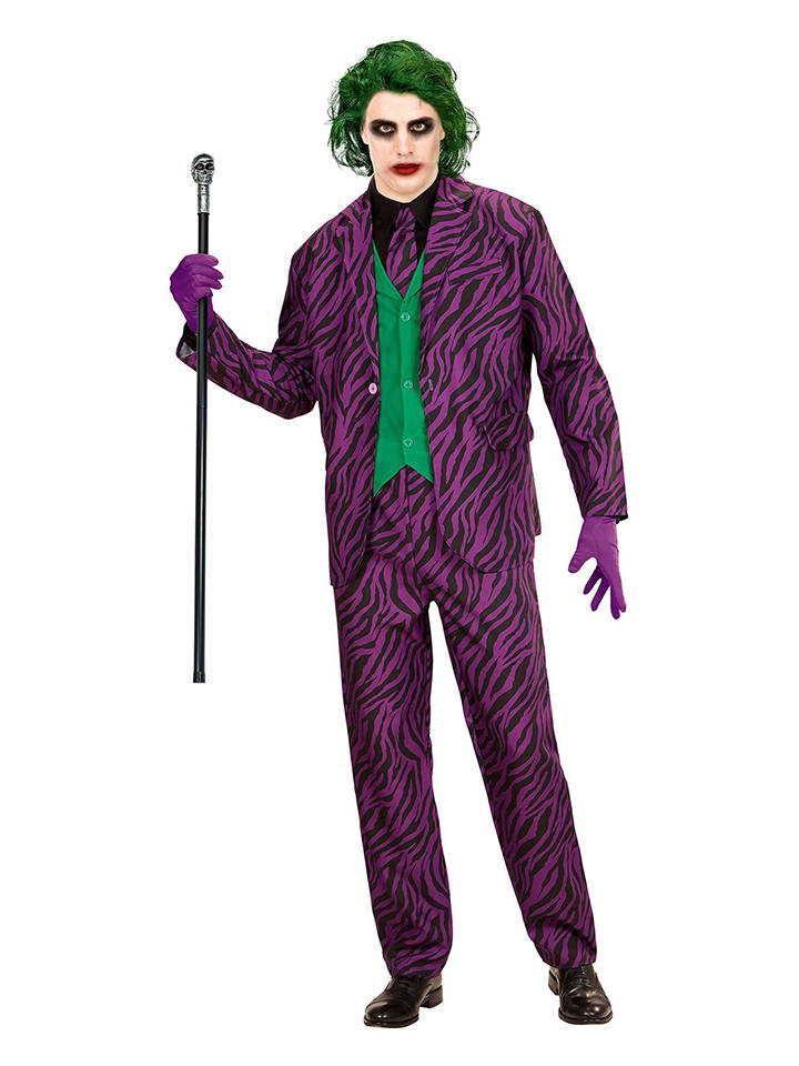 3tlg. Kostüm "EVIL CLOWN" in Lila