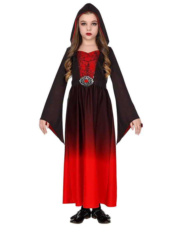 Sukienka kostiumowa "GOTHIC GIRL" w kolorze czarno-czerwonym
