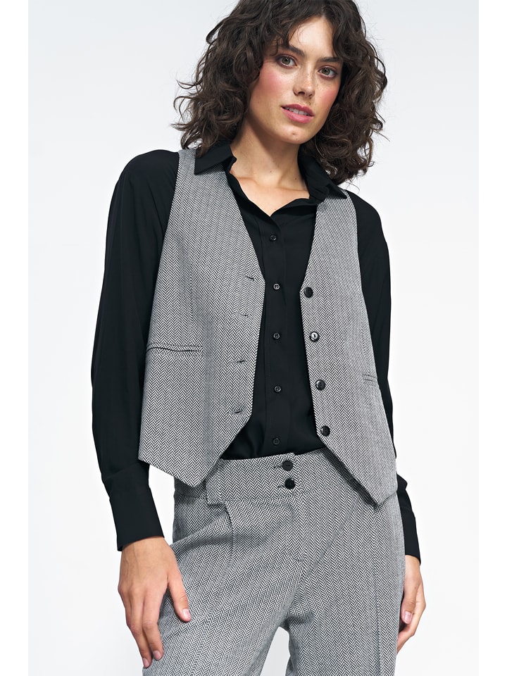Gilet zwart/wit
