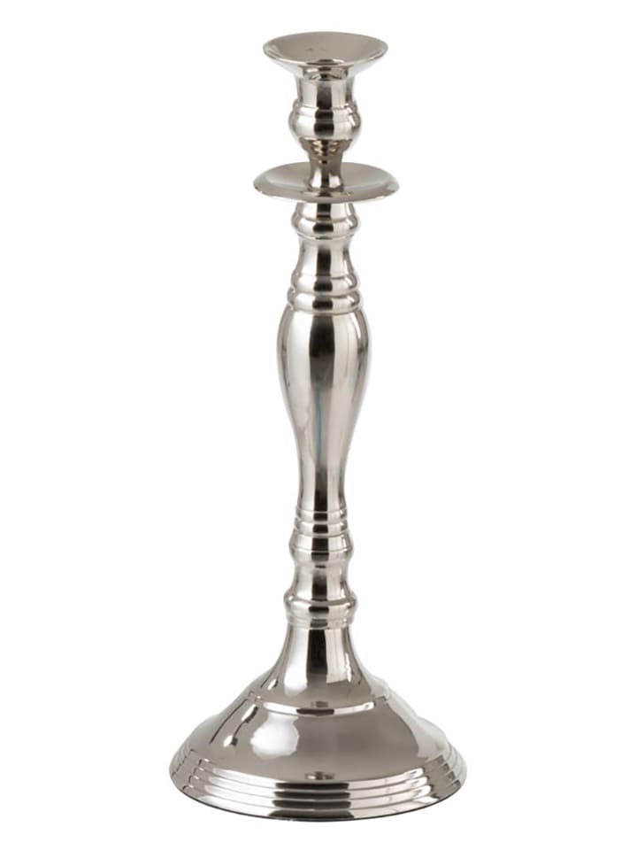 Kerzenständer in Silber - (H)34 x Ø 13 cm