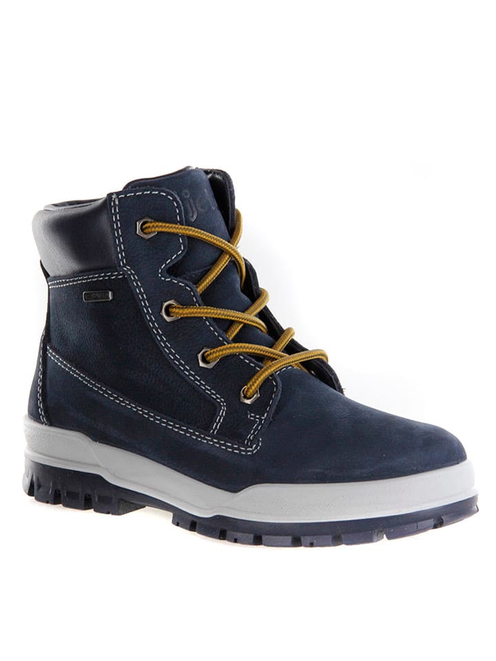 Leder-Winterboots "Lenny-Tex" in Dunkelblau