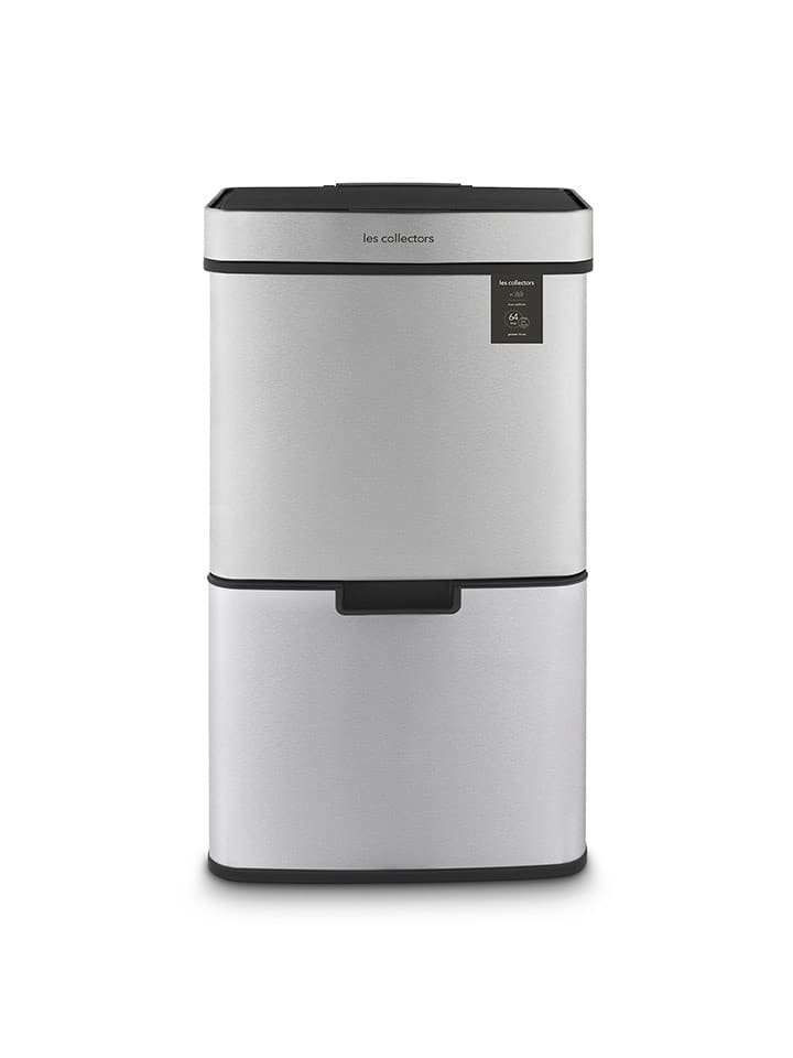 Edelstahl-Recycling-Mülleimer - 64 l