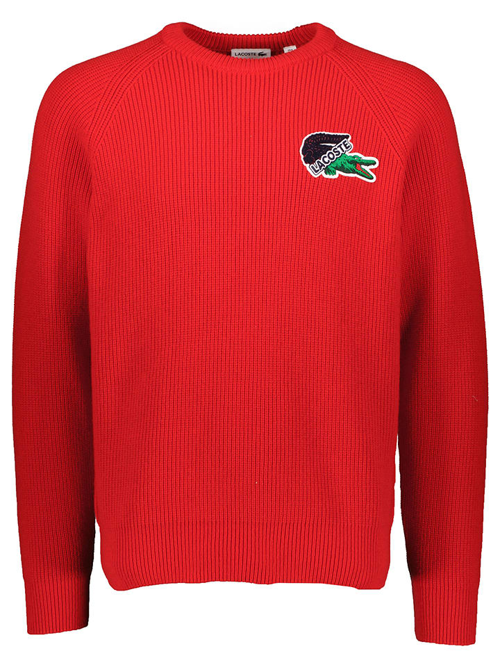 Lacoste Wollen trui rood goedkoop kopen limango