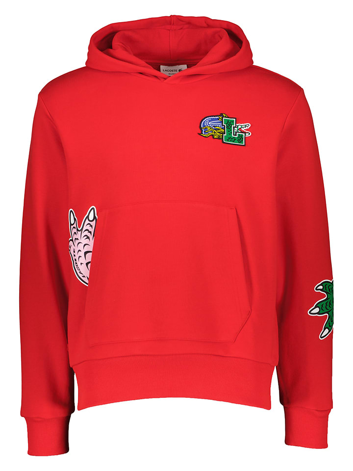 Lacoste red hoodie on sale