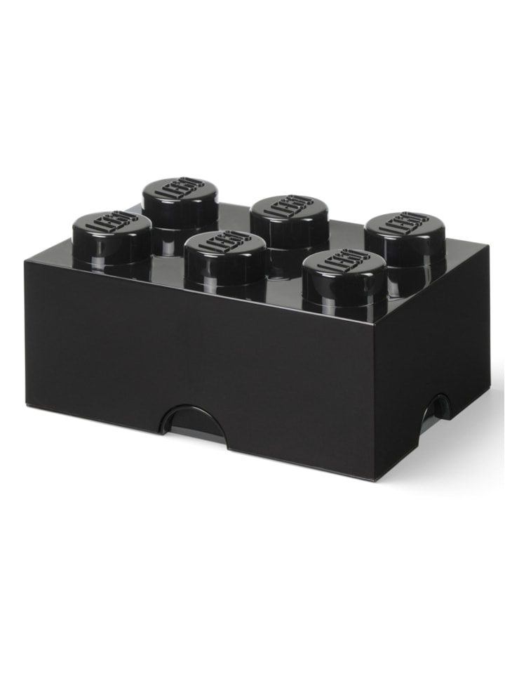 Aufbewahrungsbox "Brick 6" in Schwarz - (B)37,5 x (H)18 x (T)25 cm