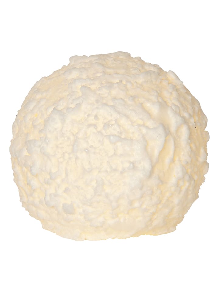 Świeca LED "Snowball" w kolorze białym - Ø 10 cm