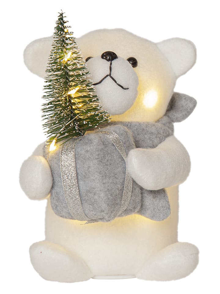 LED-Stoff-Figur "Joylight" in Weiß - (B)12 x (H)20 cm