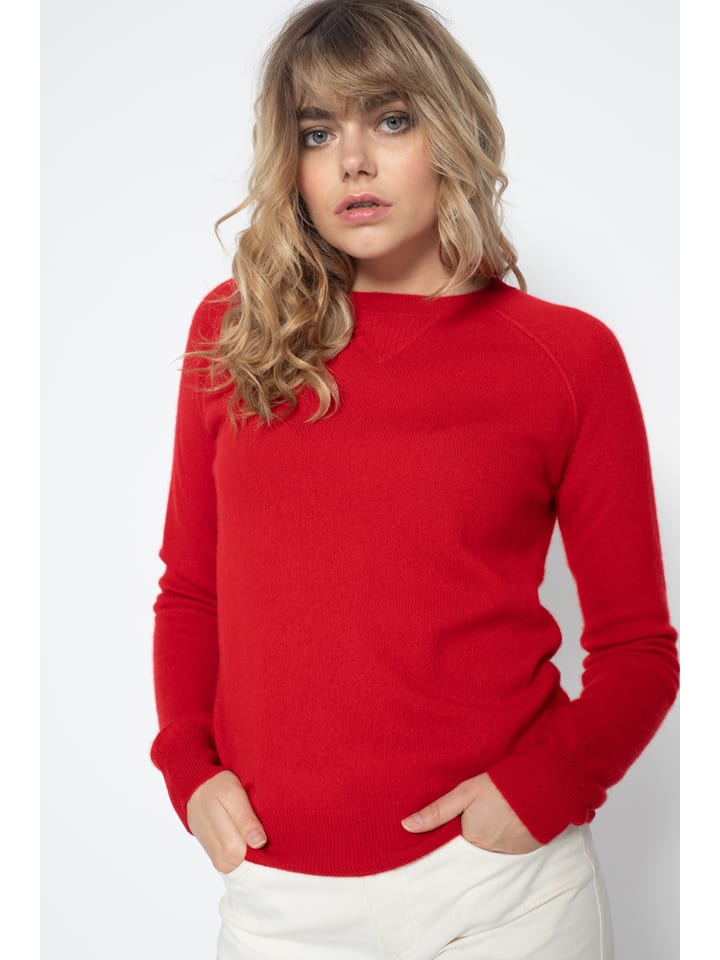 Kaszmirowy sweter "Wilma" w kolorze czerwonym