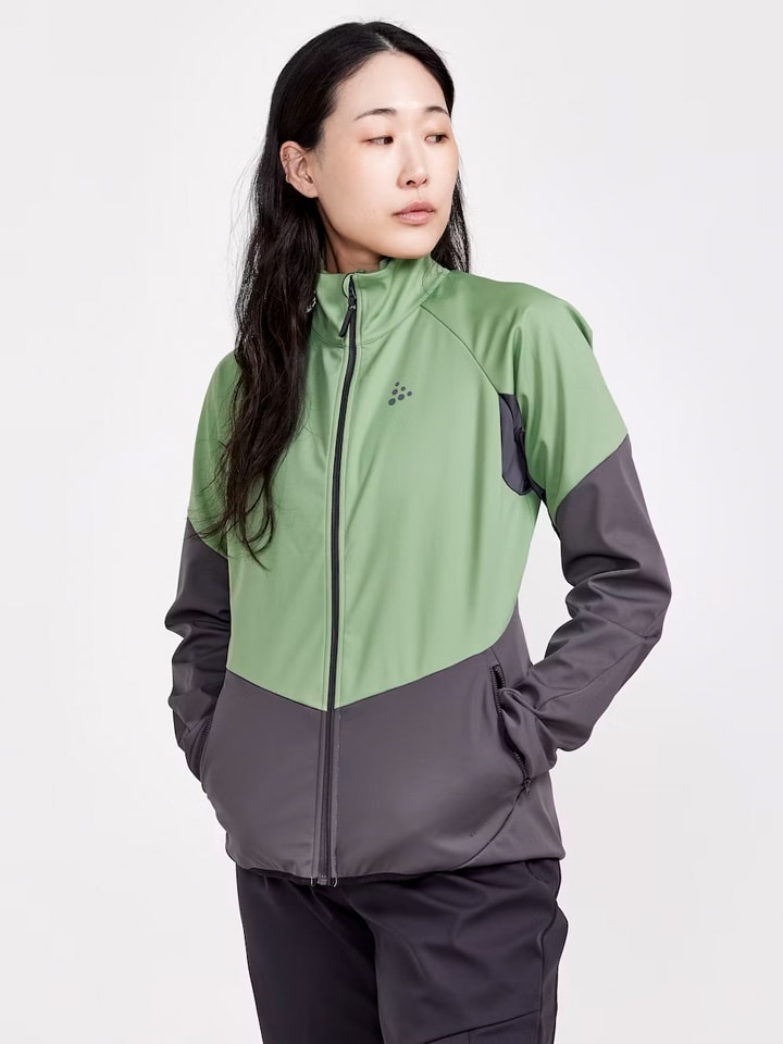 Softshelljas "Core Glide" grijs/groen