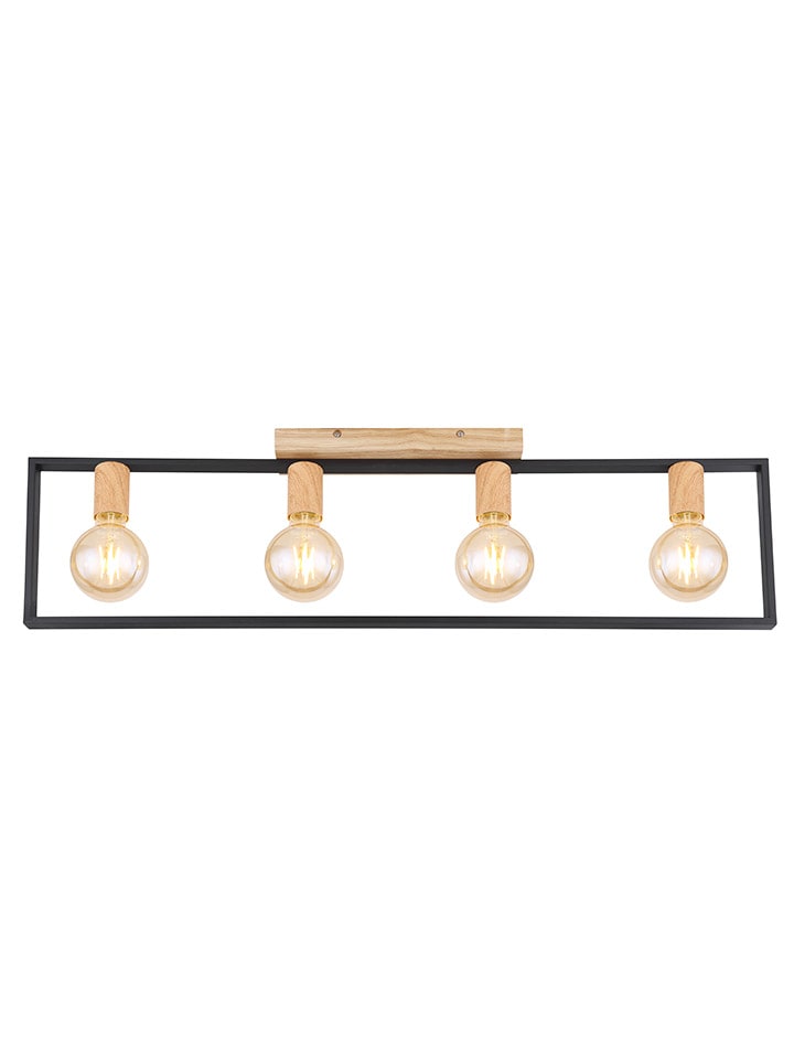 Deckenleuchte in Hellbraun/ Schwarz - (B)90 x (H)26 cm