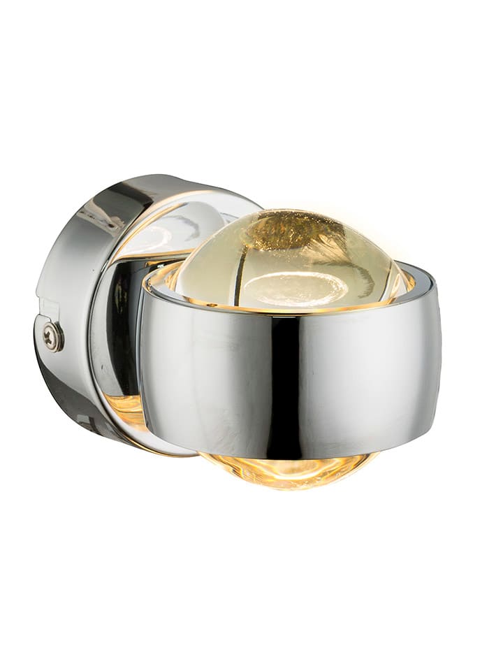 LED-Wandleuchte in Silber - (B)7 x (H)7,5 cm