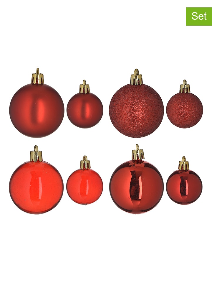 InArt 100delige set kerstballen rood goedkoop kopen limango