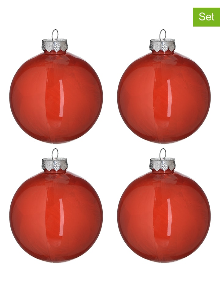 InArt 4erSet Christbaumkugeln in Rot Ø 10 cm günstig kaufen limango