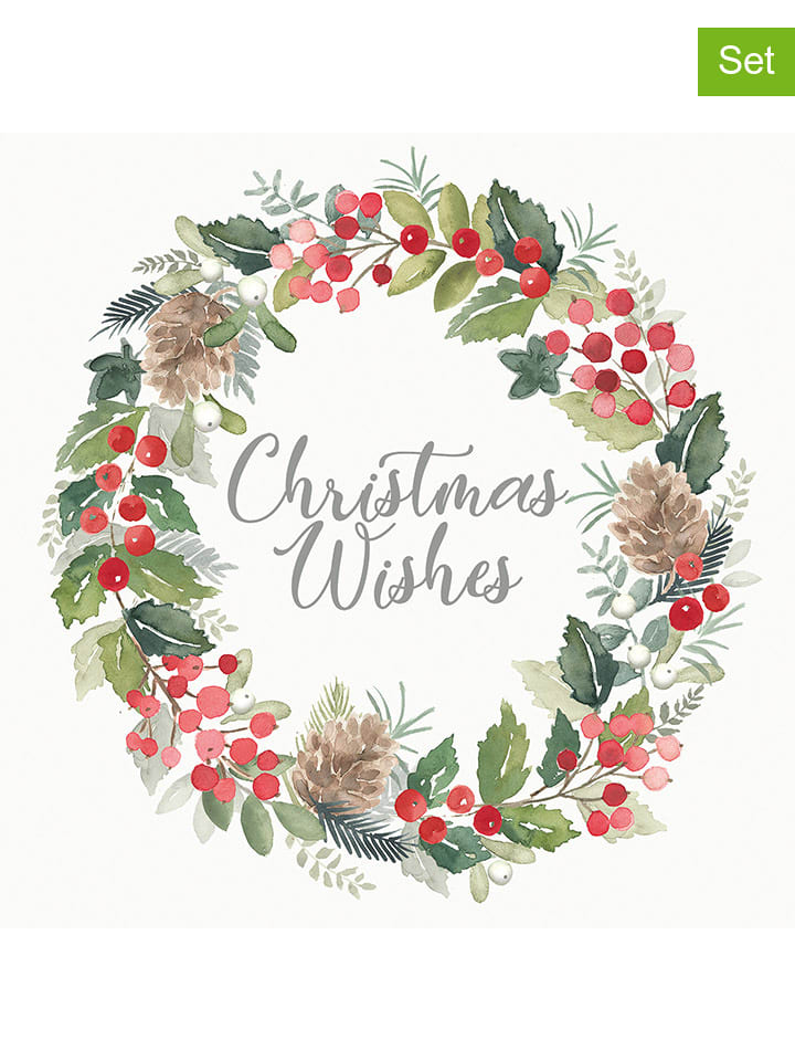 Serwetki (40 szt.) "Merry Wreath" ze wzorem