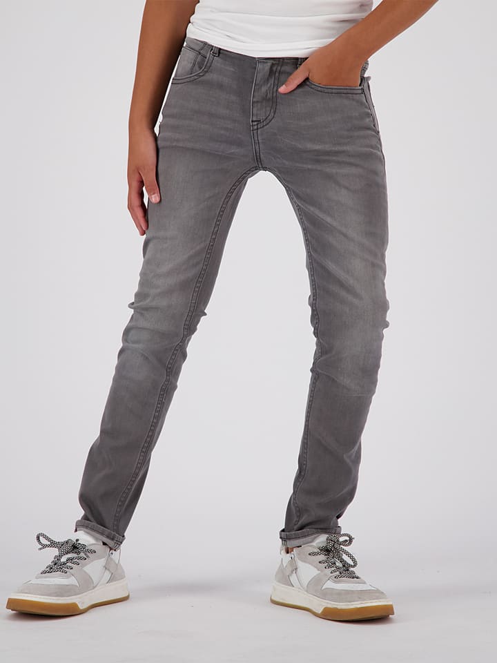 Spijkerbroek - skinny fit - grijs