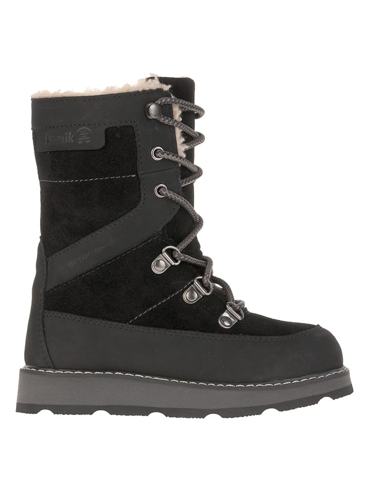 Leren winterlaarzen "Risez" zwart