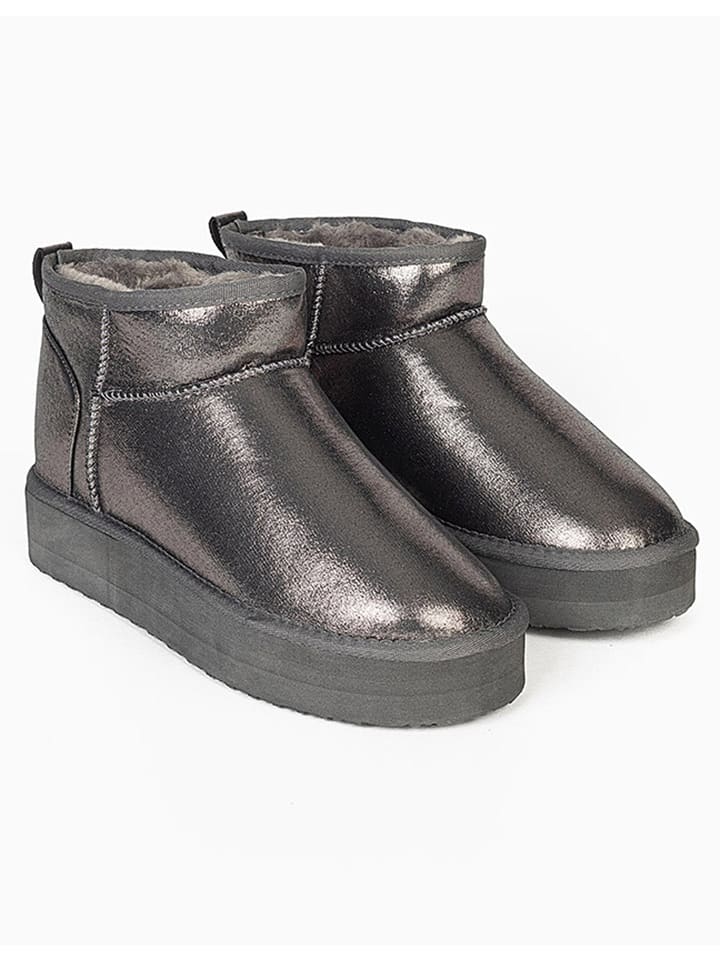 Enkelboots "Miley" zilverkleurig