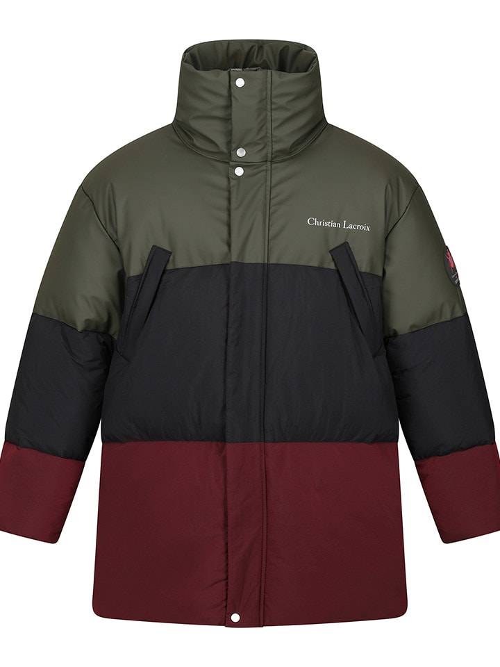 Wintermantel "Barbegal" zwart/rood/kaki