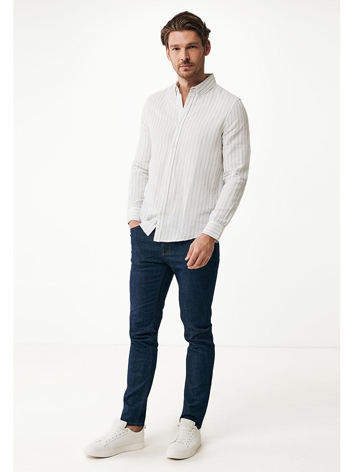 Koszula "Aiden" - Regular fit - w kolorze błękitno-białym