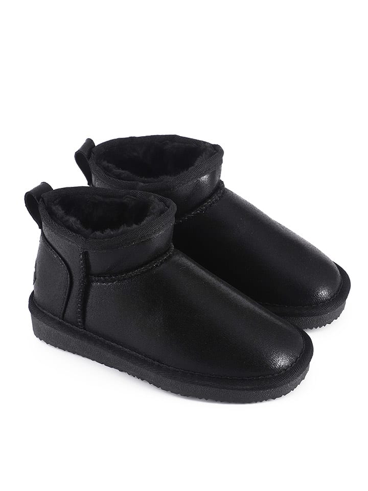 Botki zimowe "Mikela" w kolorze czarnym