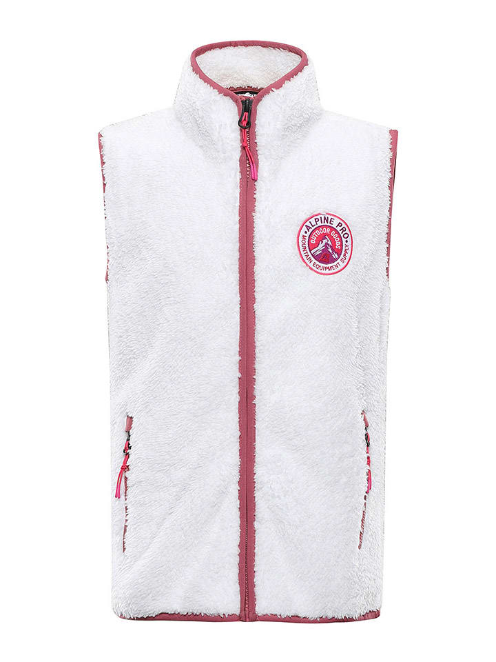 Fleece bodywarmer "Okara" wit/roze