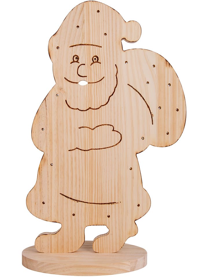 Lampa dekoracyjna LED "Santa" w kolorze jasnobrązowym - 31,5 x 49 x 13 cm