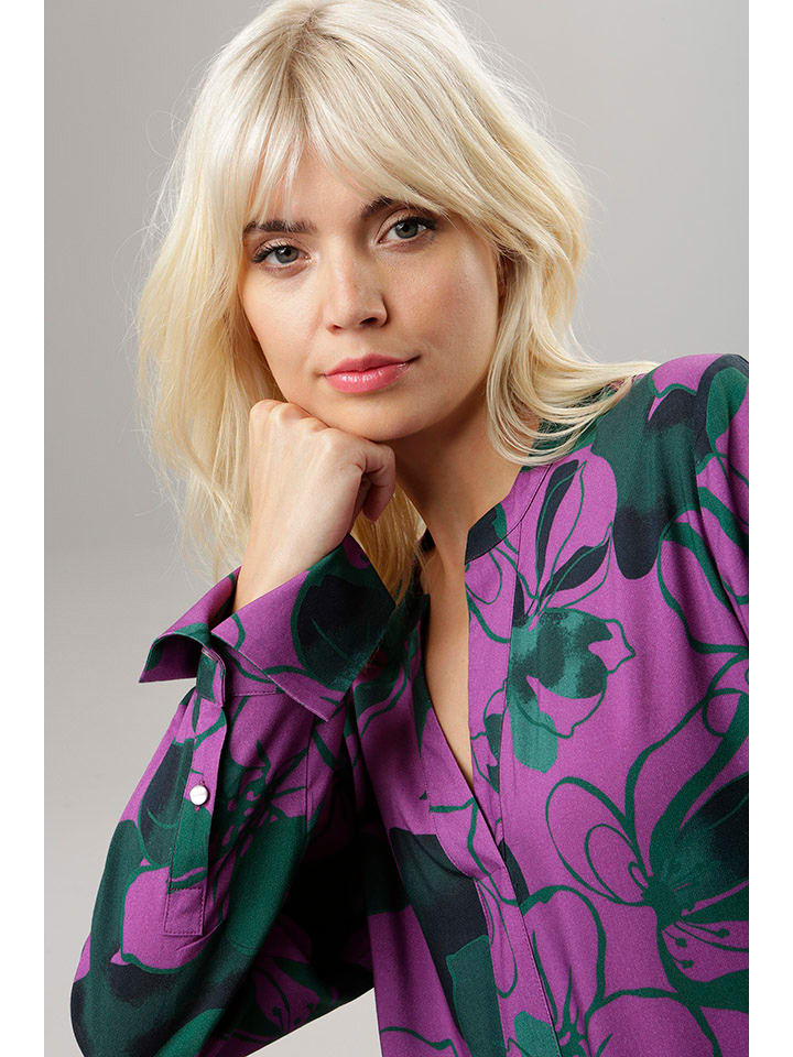 Aniston Bluse in Lila/ Grün kaufen | günstig limango