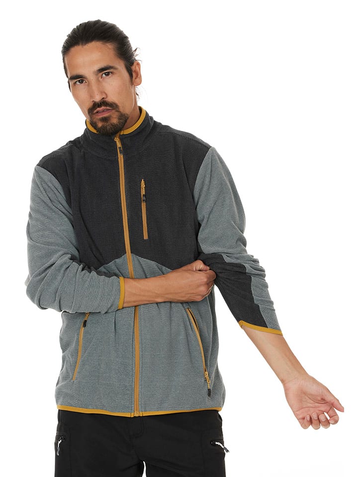 Fleecejacke "Greyson" in Anthrazit/ Grau