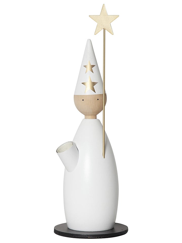 Lampa dekoracyjna "Lucia Classic" w kolorze białym - 33 x 12 cm