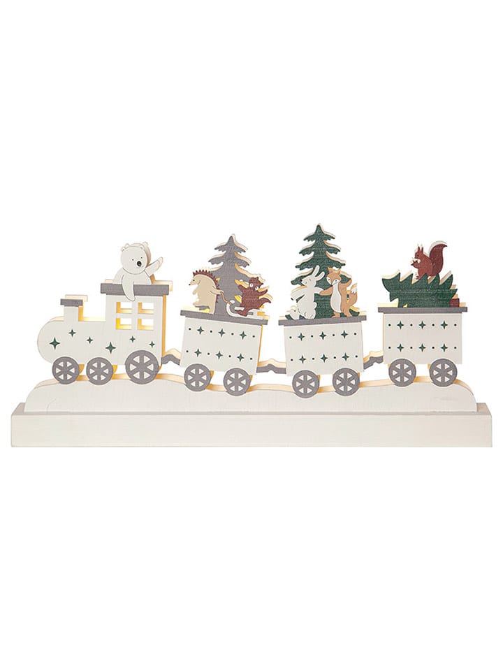 Lampa dekoracyjna LED "Forest Friends" w kolorze białym ze wzorem - 37 x 17 cm