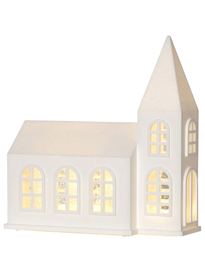 LED-Dekofigur "Vinter" in Weiß - (L)20,5 x (B)19,5 cm