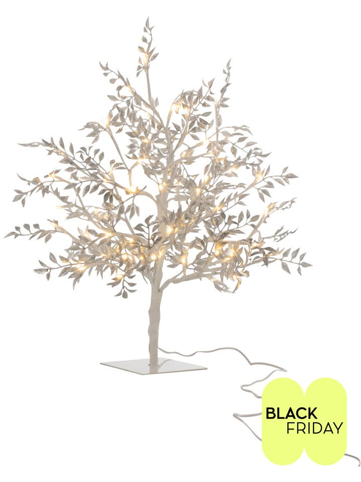 Dekoracja LED w kolorze srebrnym - 25 x 56 x 25 cm