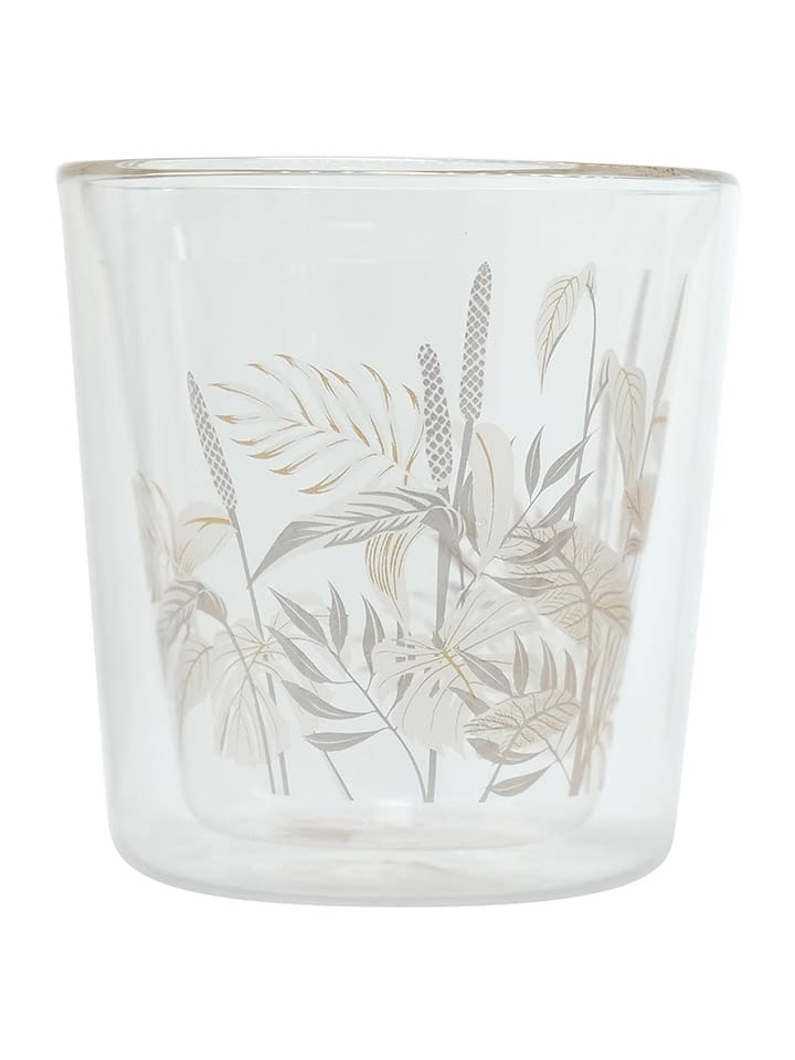 Szklanka "Tropic Summer" w kolorze beżowo-szarym do herbaty - 250 ml