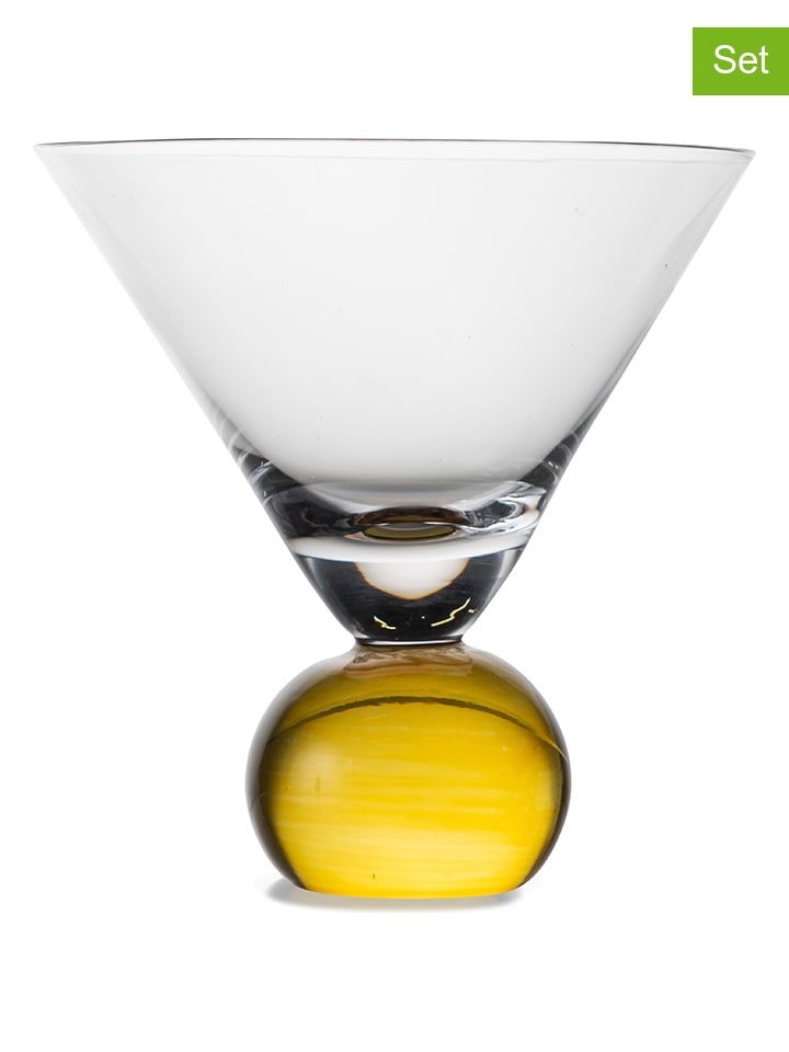 2er-Set: Gläser "Spice" in Transparent/ Gelb - 240 ml