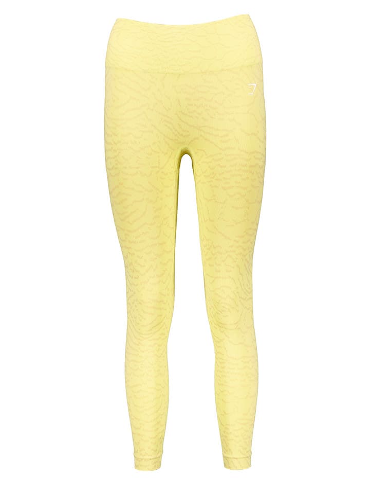 Legginsy sportowe "Adapt Animal" w kolorze żółtym