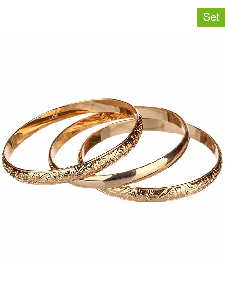 3-delige set: vergulde armbanden
