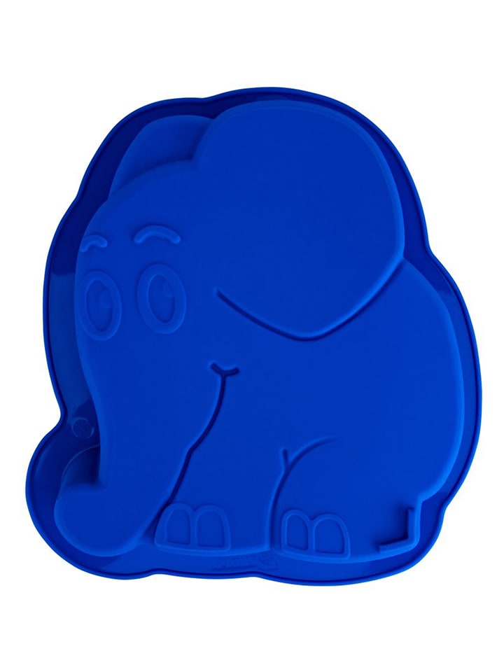 Siliconen bakvorm "Olifant" blauw - 1,2 l