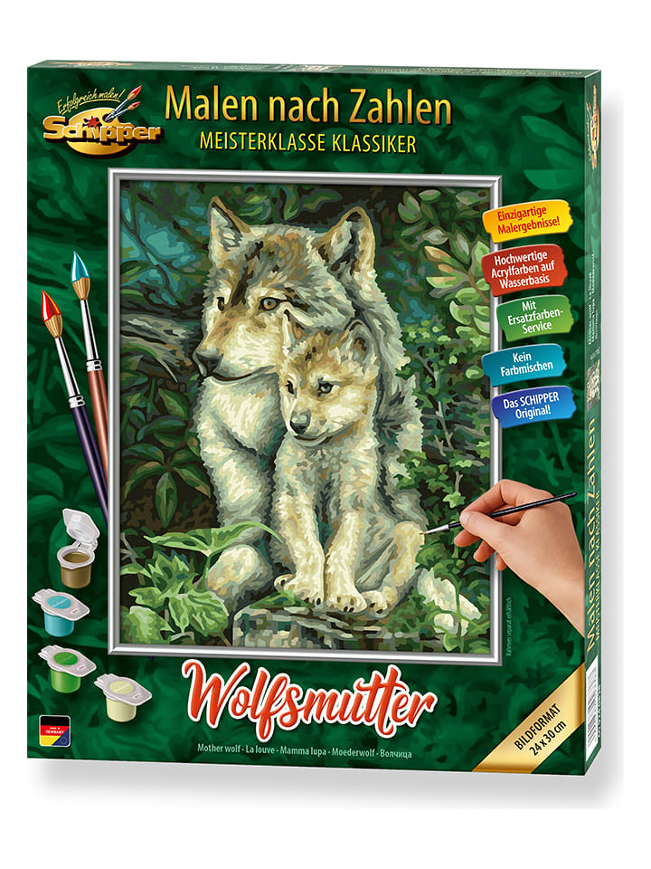Malen nach Zahlen "Wolfsmutter" - ab 12 Jahren
