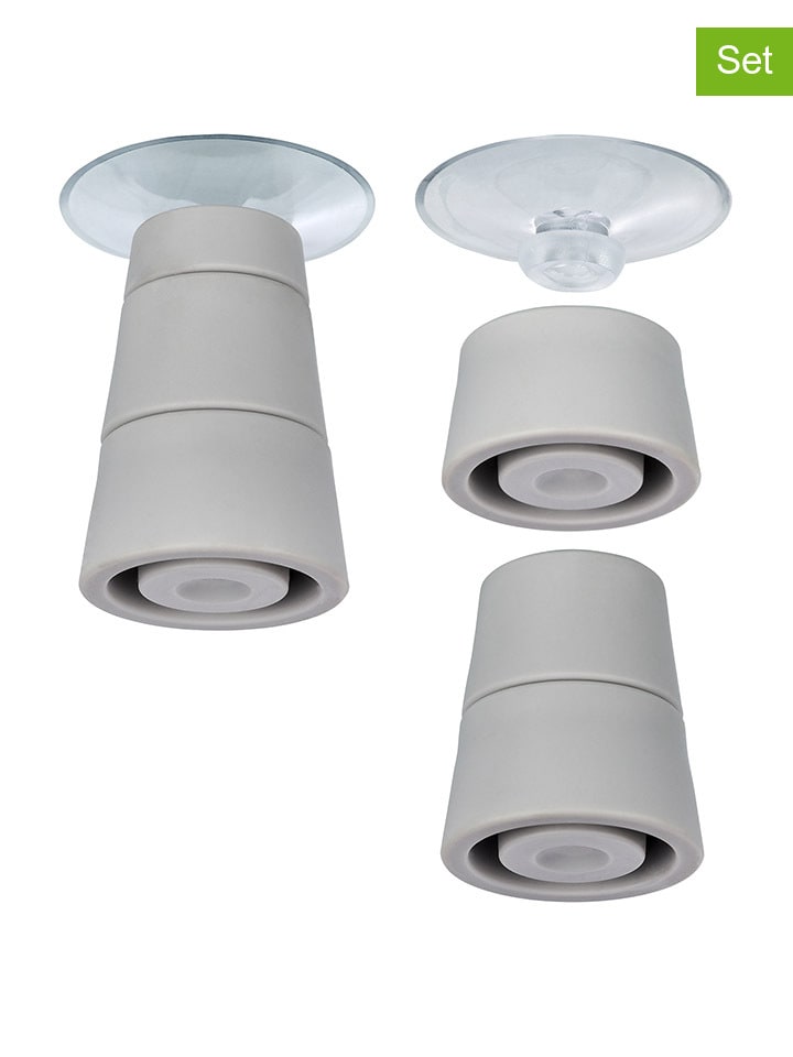 4er-Set: Standfüße für Herdabdeckplatten in Grau - (L)5 x (B)4,4 cm